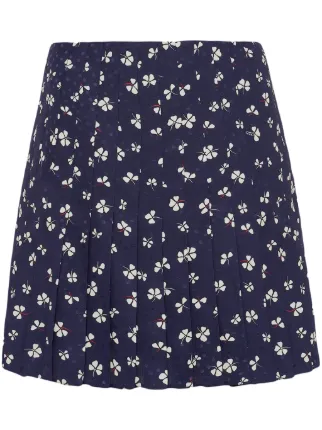 スカート PRADA Pattern Silk Pleats Skirt Prada Pleated Skirt, Size 38 IT