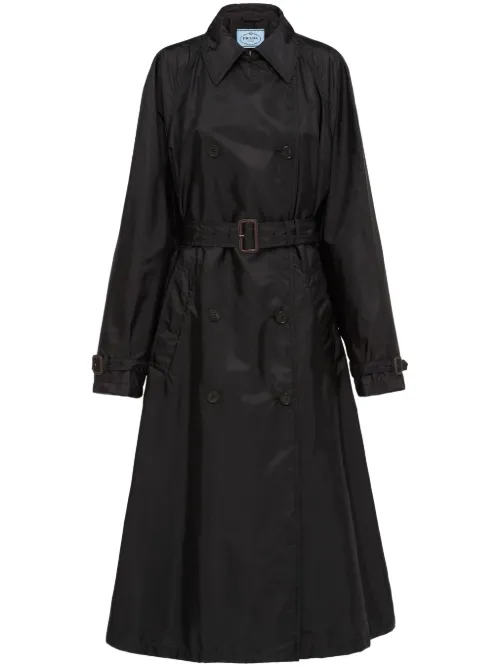 Trench Re-Nylon à taille ceinturée - Prada - Modalova