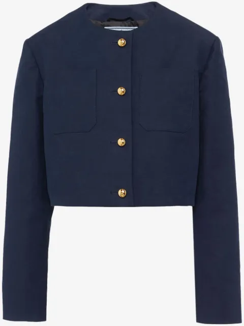 Prada veste crop à simple boutonnage