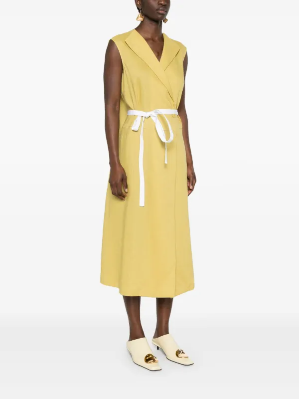 ワンピース FABIANA FILIPPI Fabiana Filippi Dresses Rope Fabiana Filippi Poplin Linen Wrap Dress | Yellow | FARFETCH