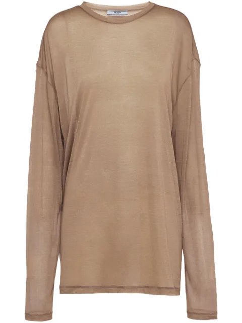Prada semi-sheer T-shirt