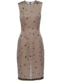 Prada eyelet-embellished silk dress - Green