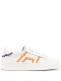 Santoni contrast-trim leather sneakers - Neutrals