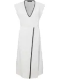 Proenza Schouler v-neck cotton blend wrap dress - White