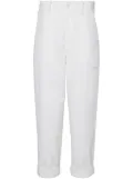 Proenza Schouler White Label tapered-leg cotton-linen blend trousers