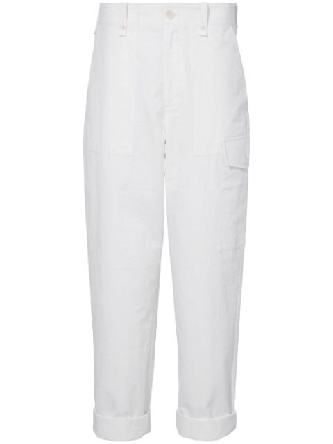 Proenza Schouler White Label tapered-leg cotton-linen blend trousers Women