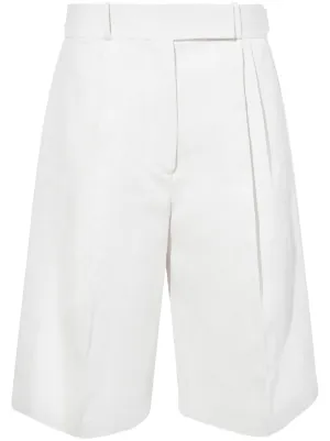 パンツ PROENZA SCHOULER Women Shorts  Burmudas R2416005 AW125 001 Blue Linen Bermuda Shorts by Proenza Schouler White Label