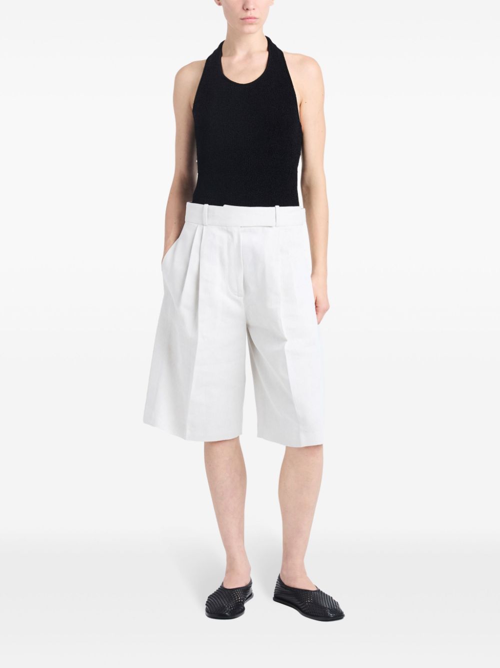 Proenza Schouler Geplooide shorts - Wit