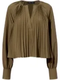 Proenza Schouler Monica pleat-detailing blouse - Green