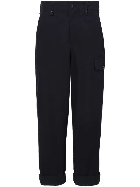 Proenza Schouler White Label high-rise cotton-linen blend trousers Women