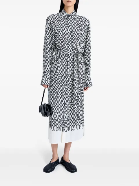 Proenza Schouler Bailey abstract-print midi dress R2433012BYP137 - 1