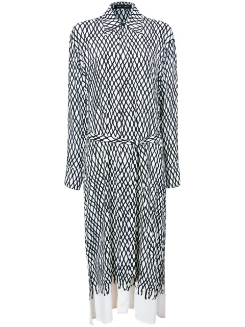 Proenza Schouler Bailey abstract-print midi dress R2433012BYP137 - 0