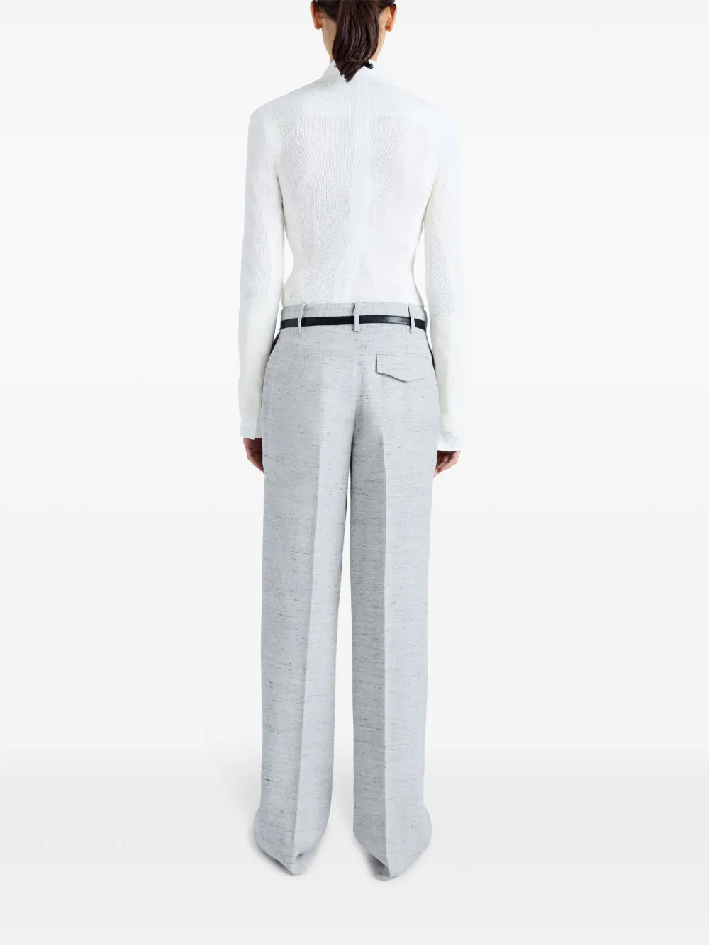 Proenza Schouler Aiden melange wide-leg trousers Women