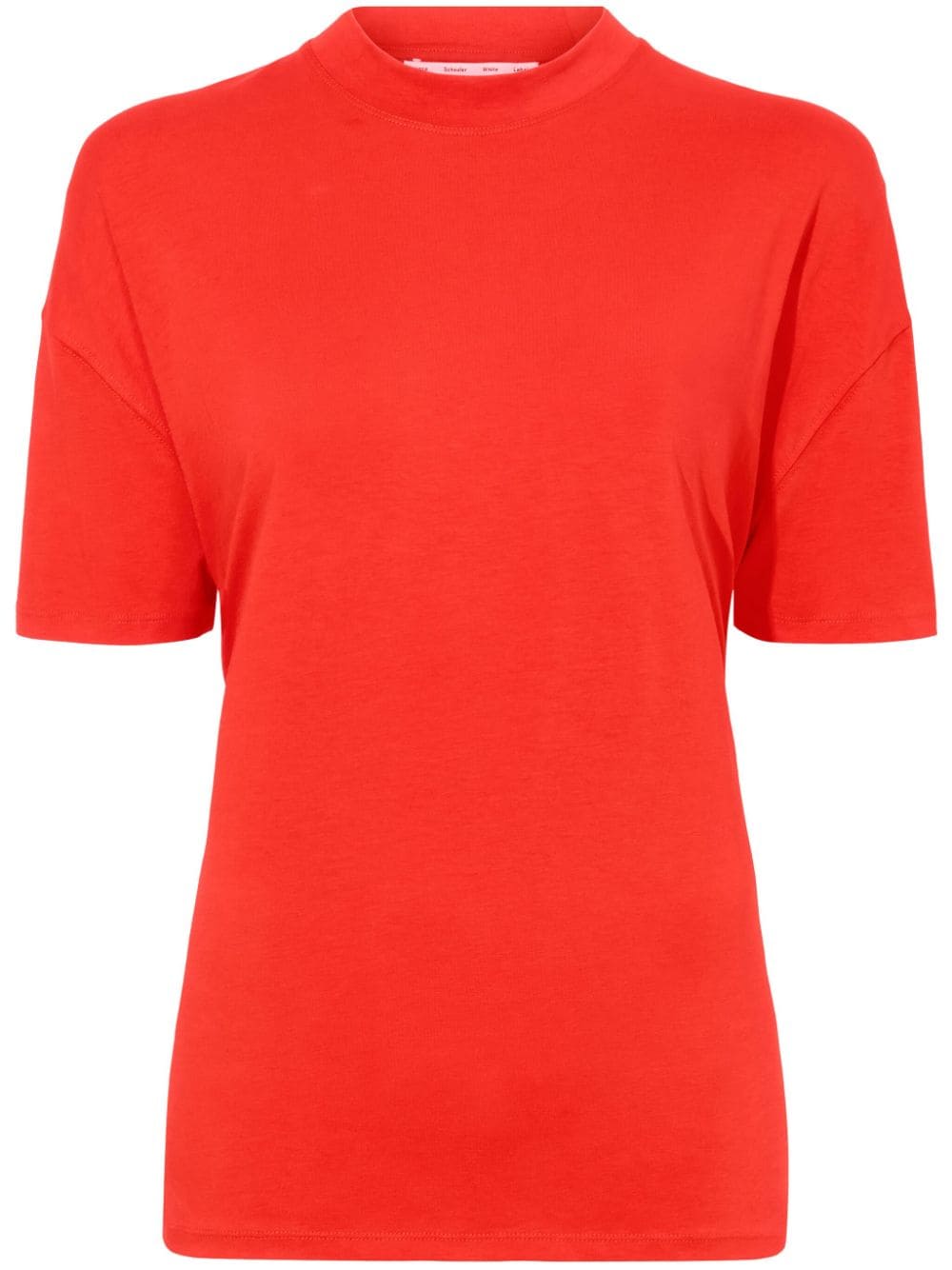 Proenza Schouler White Label Tie-fastening Cotton T-shirt In Red