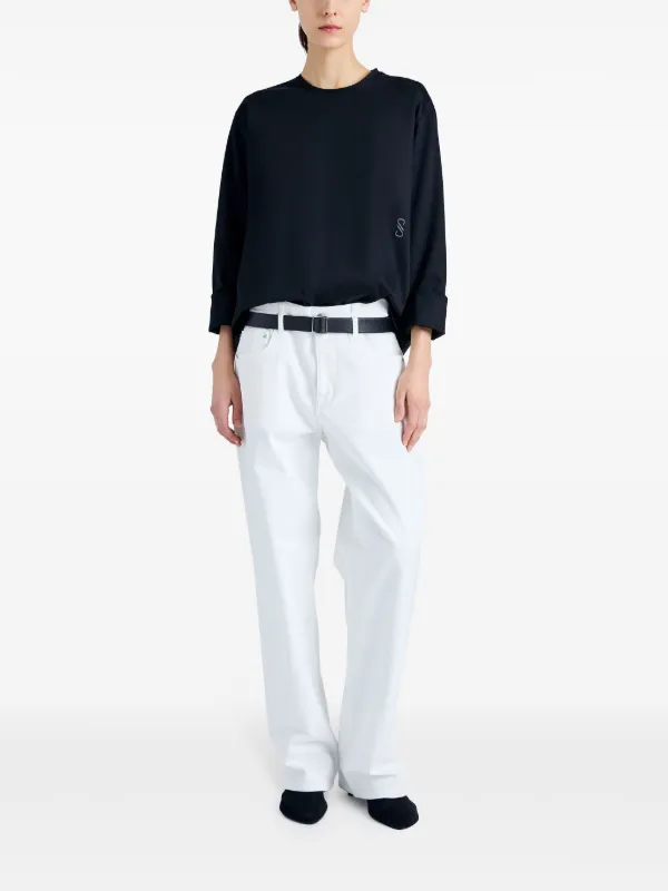 Proenza Schouler Olson Tシャツ Proenza Schouler Olson T-Shirt in Eco Cotton Jersey - Black