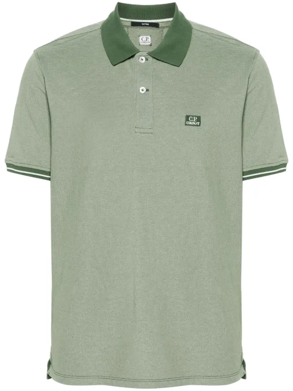 CP company ポロシャツ C.P. Company ピケ ポロシャツ | グリーン | FARFETCH JP