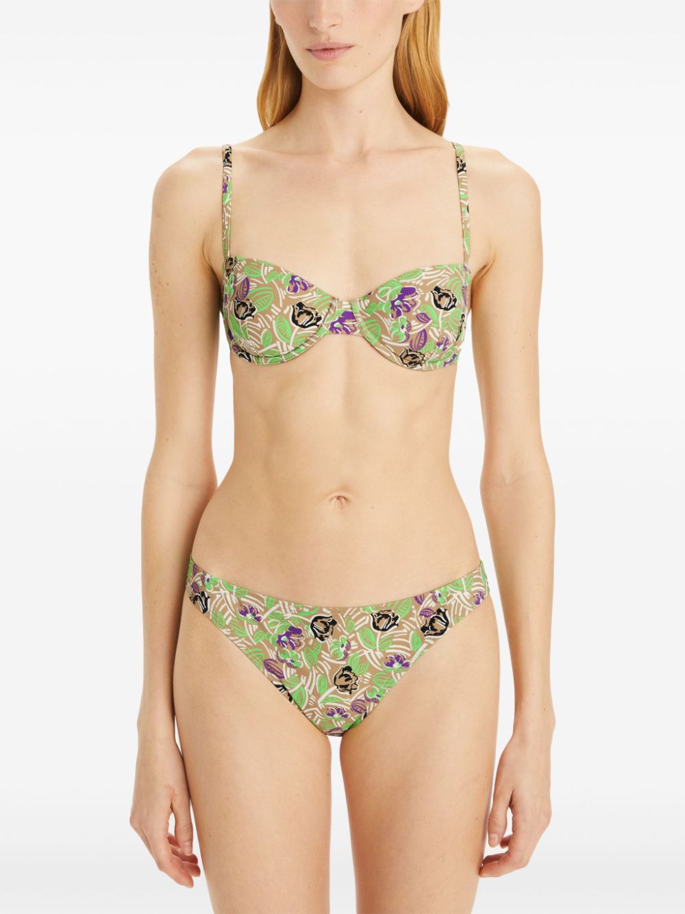 Tory Burch floral-print bikini bottoms Women