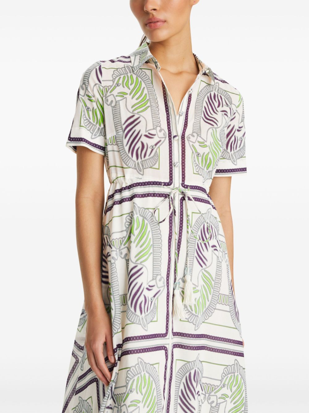 Affordable Tory Burch graphic-print cotton shirt dress Women