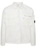 C.P. Company Lens-detail zip-up shirt - White