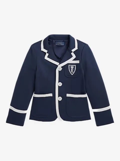 POLO RALPH LAUREN KIDS blazer con distintivo bordado