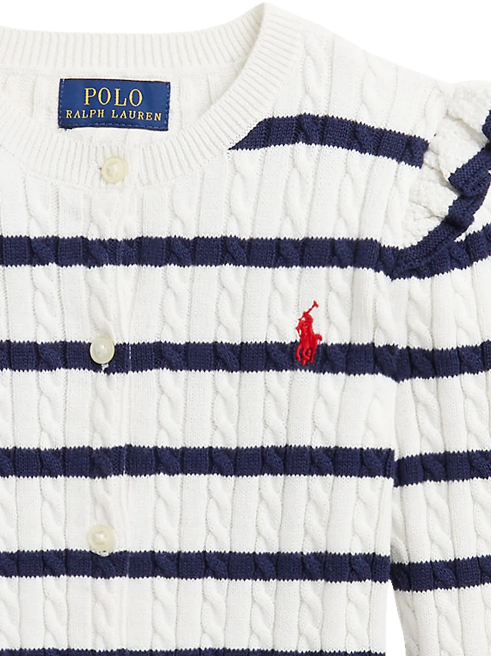 POLO RALPH LAUREN KIDS Gestreept vest Wit