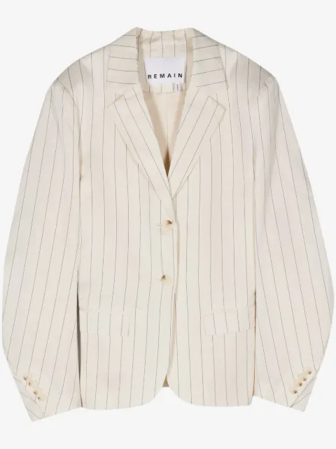 REMAIN Einreihiger Drapy Blazer mit Nadelstreifen