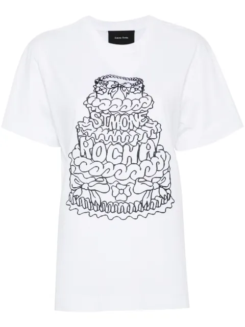 Simone Rocha cake-print cotton T-shirt