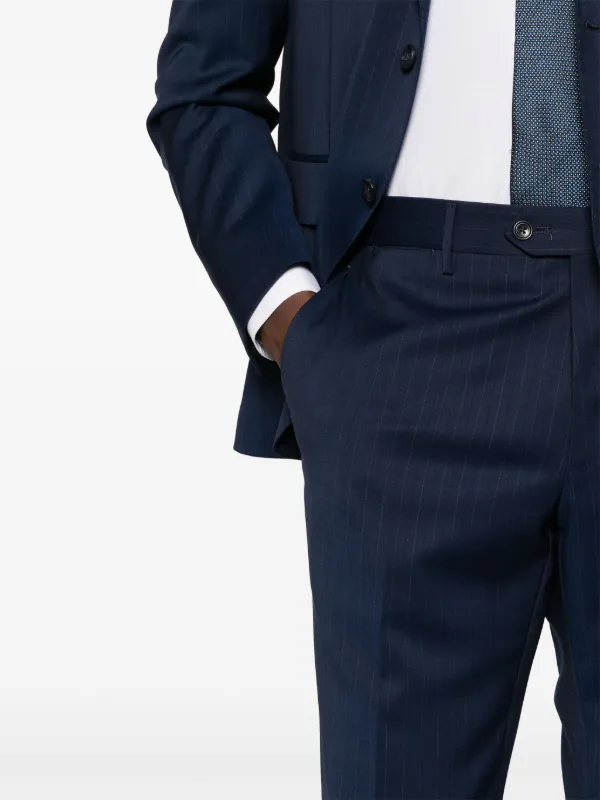 Tagliatore single-breasted Pinstripe Suit | Blue | FARFETCH