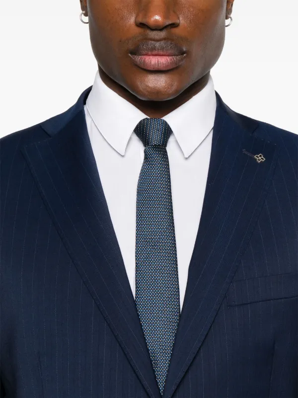 Tagliatore single-breasted Pinstripe Suit | Blue | FARFETCH