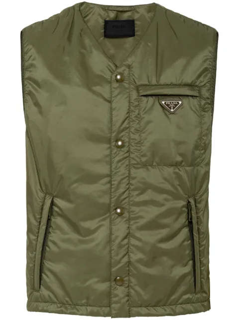 Prada enamel triangle-logo gilet
