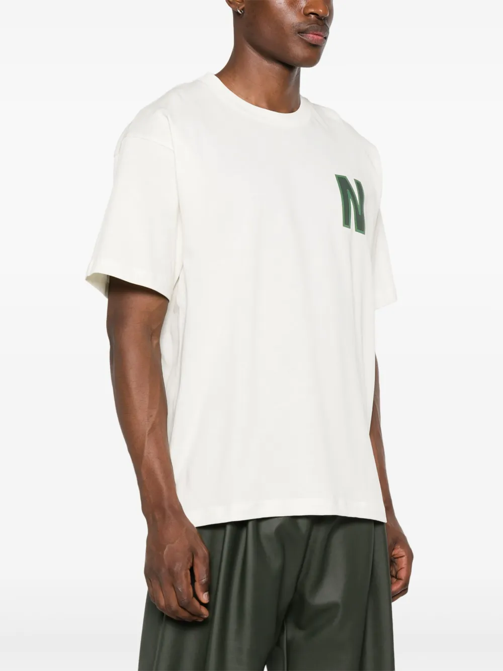 Norse Projects Simon Logo-print T-shirt In Neutrals