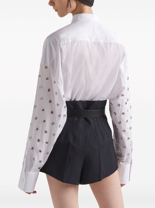 Prada eyelet-embellished Cotton Shirt - Farfetch