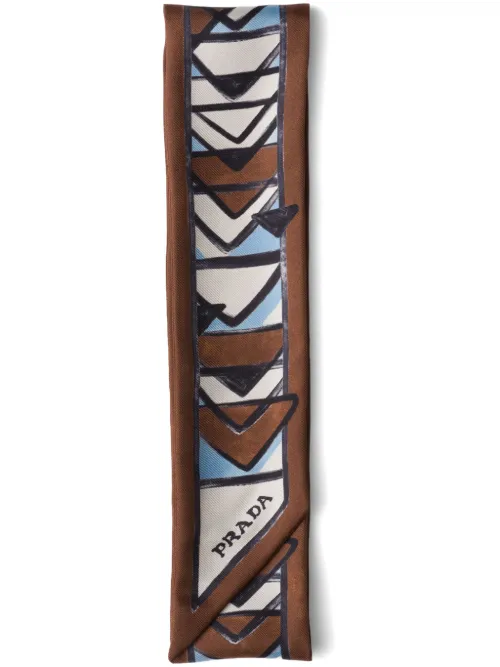 Foulard à imprimé géométrique - Prada - Modalova