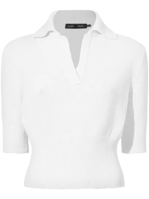 Proenza Schouler Reeve cotton-blend polo top Women