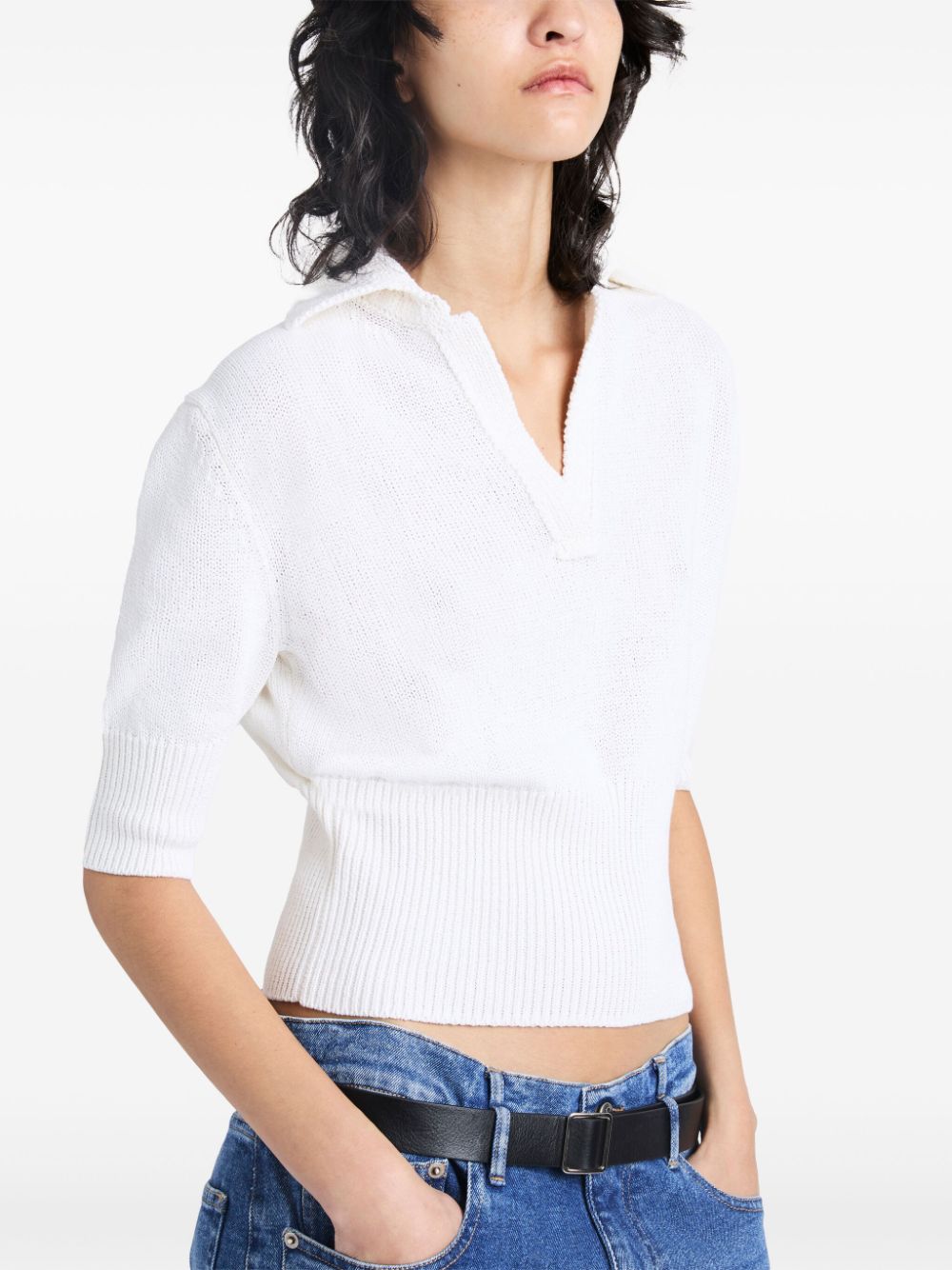 Proenza Schouler Reeve cotton-blend polo top Women