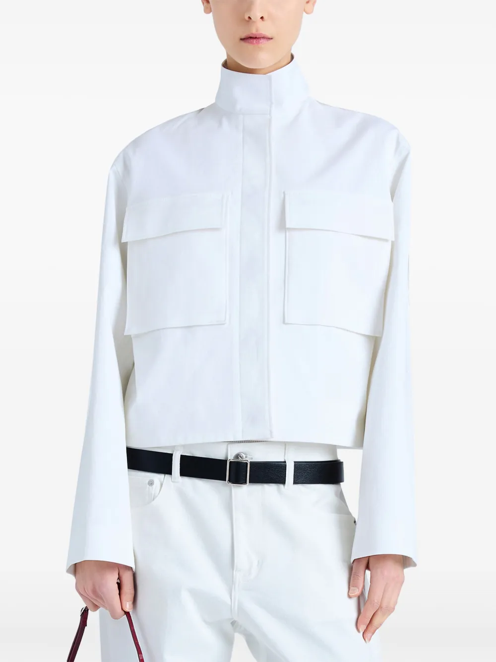 Proenza Schouler Dylan Cropped Jacket In White