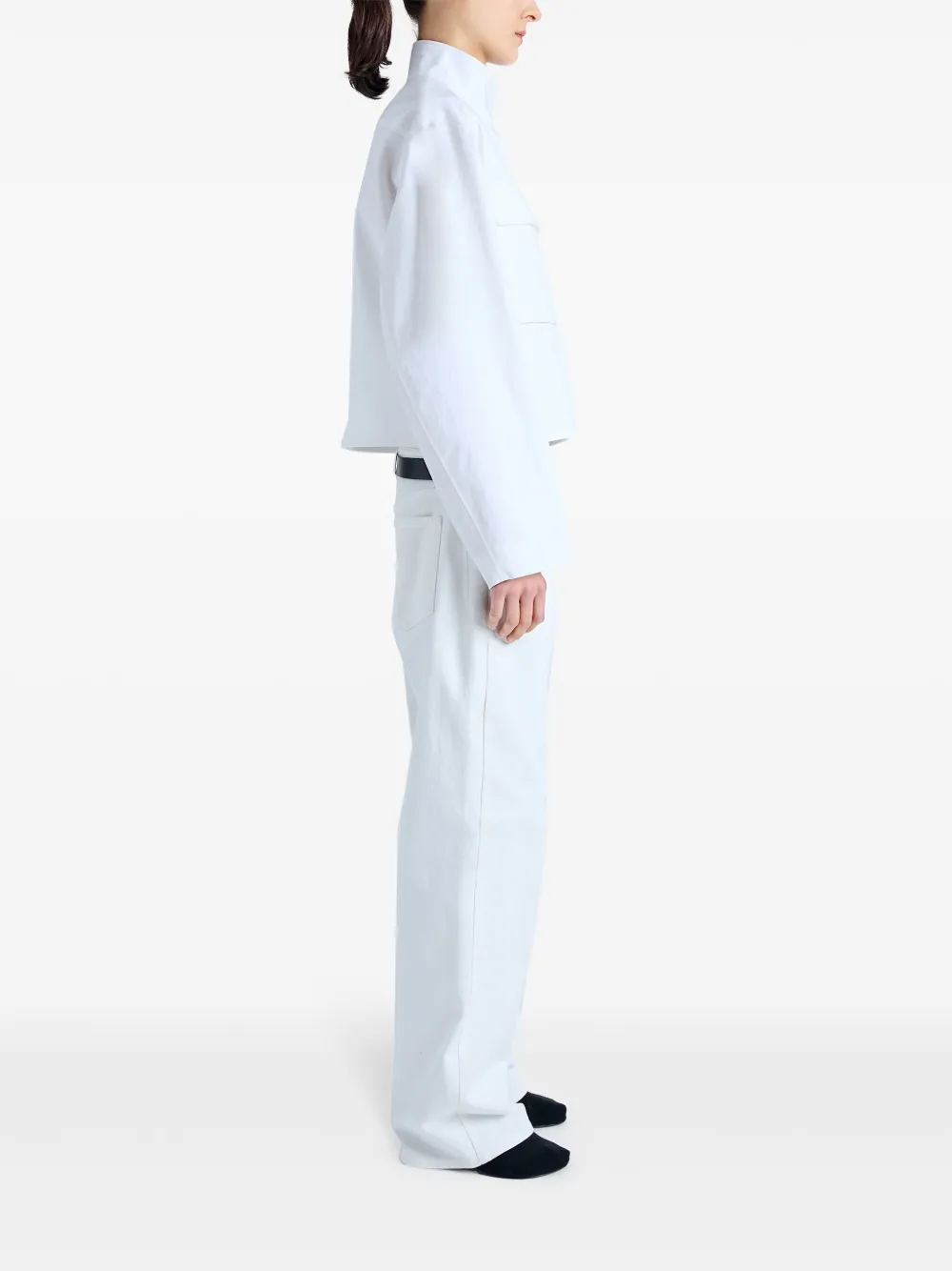 Proenza Schouler Dylan Cropped Jacket In White