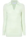 Proenza Schouler White Label Agnes zig-zag pointelle knitted jumper - Green