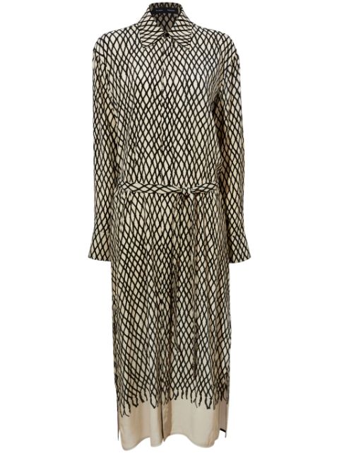 Proenza Schouler Bailey diamond-print midi dress Women