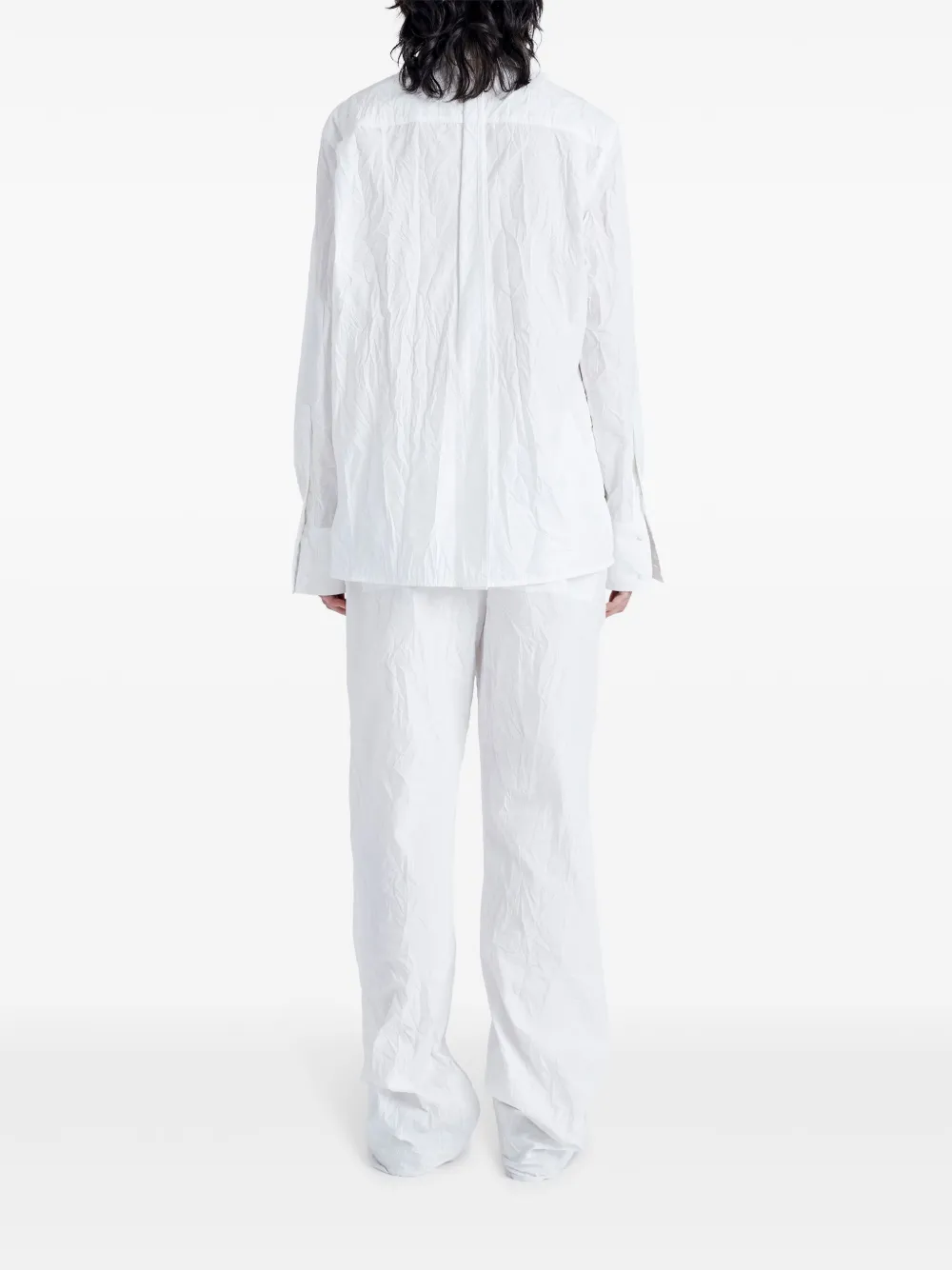 Proenza Schouler Allen gekreukte blouse Wit