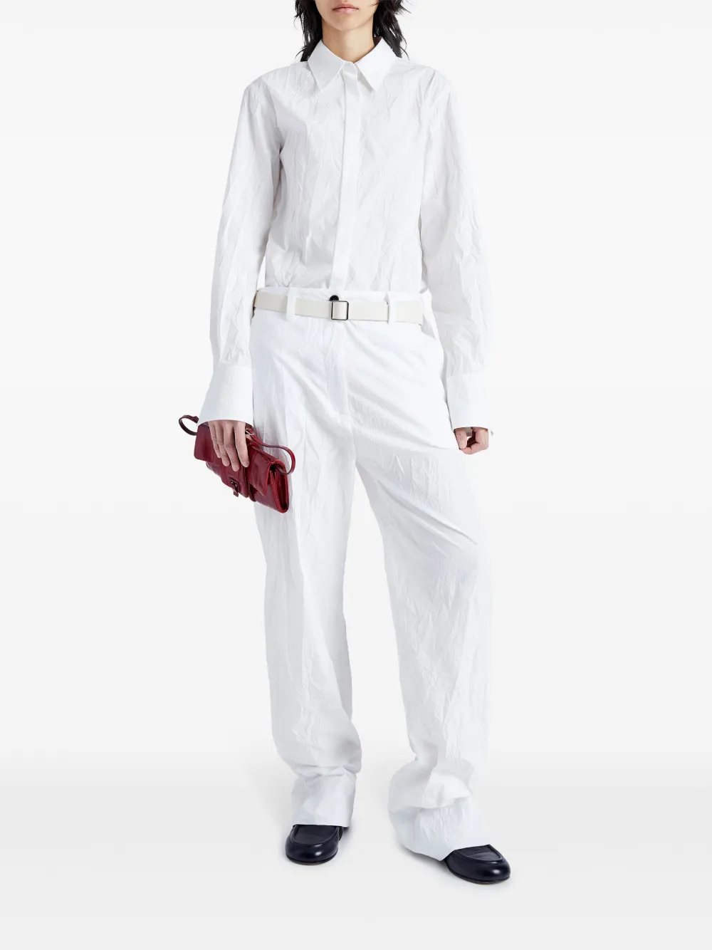 Proenza Schouler Allen gekreukte blouse - Wit