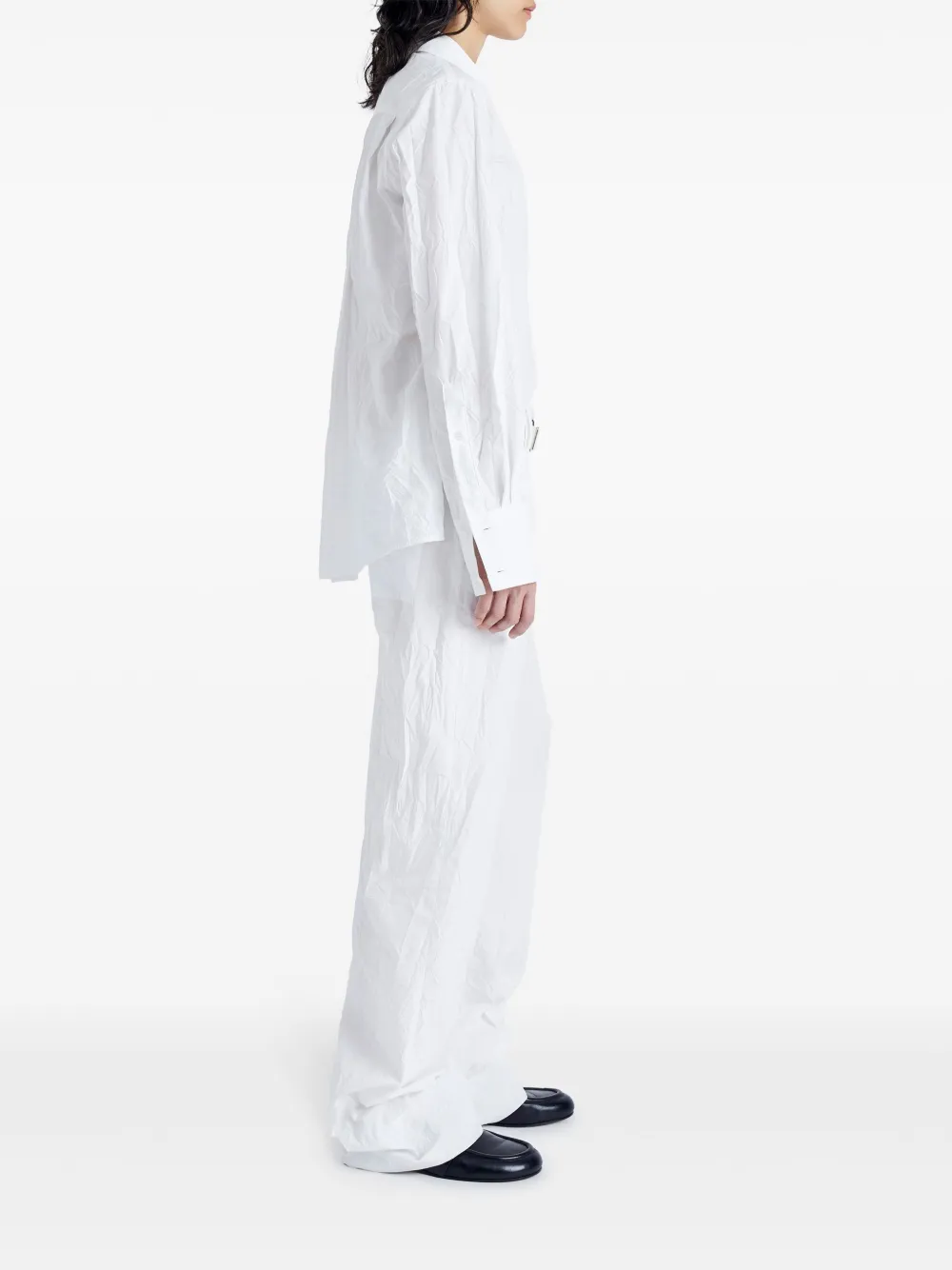 Proenza Schouler Allen gekreukte blouse Wit