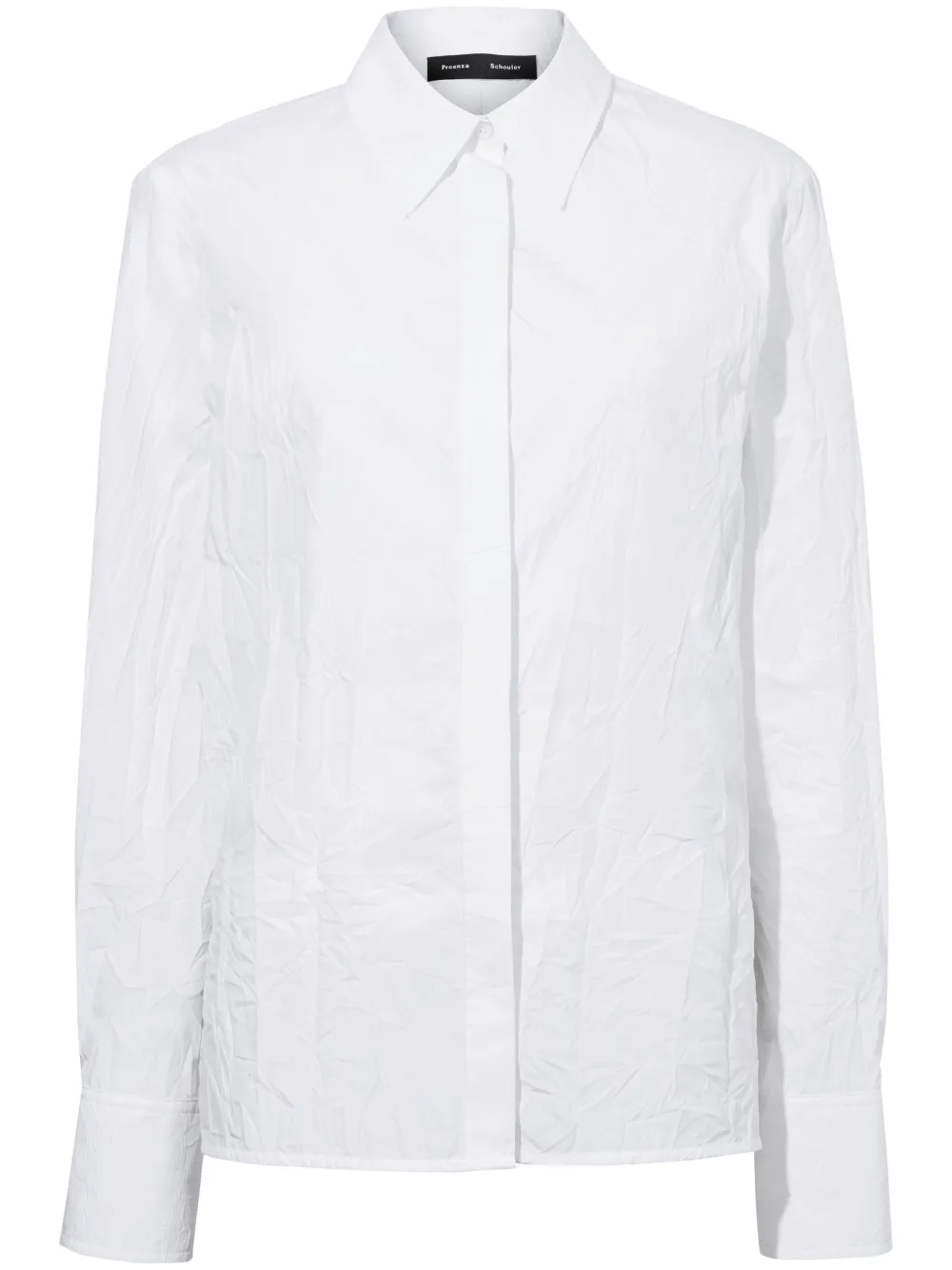 Proenza Schouler Allen Crinkled Shirt In White