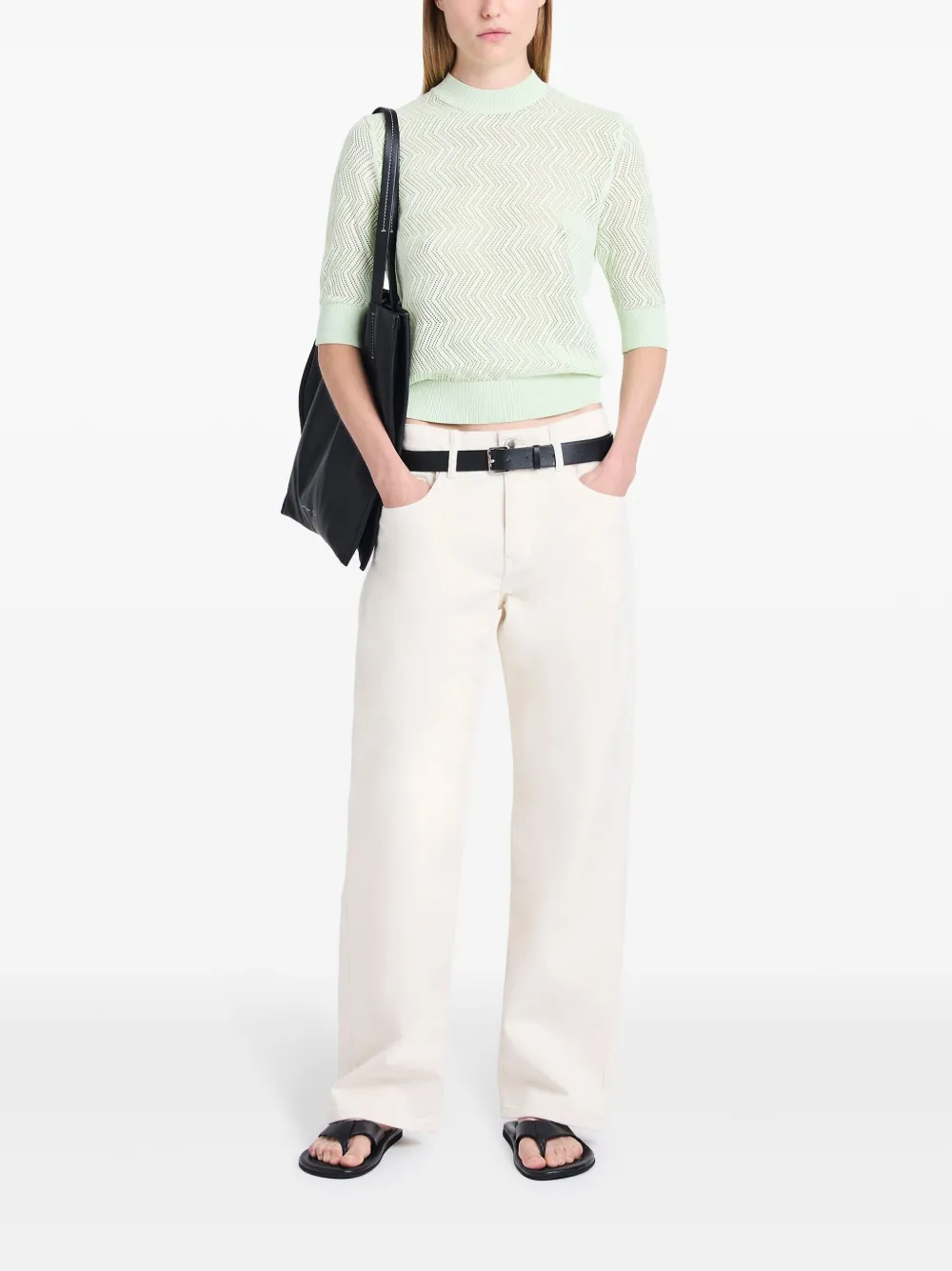 Proenza Schouler White Label Katoenen top Groen