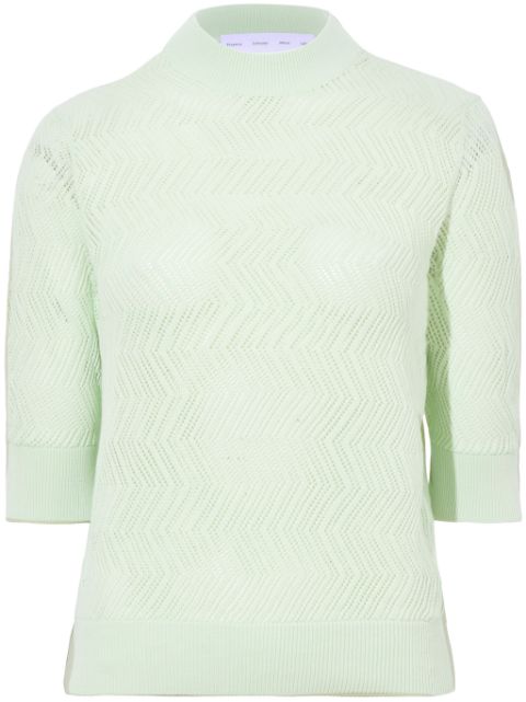 Proenza Schouler White Label Nicola pointelle-knit cotton top Women