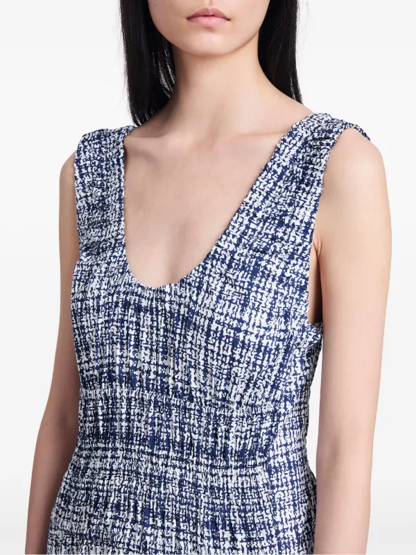 Proenza Schouler White Label Penny チェック ドレス | ブルー 