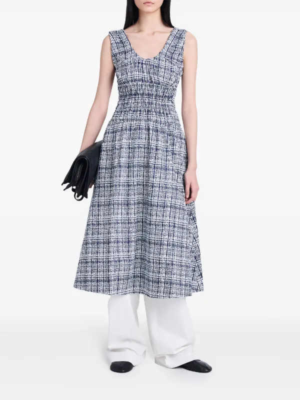 Proenza Schouler White Label Penny チェック ドレス | ブルー 