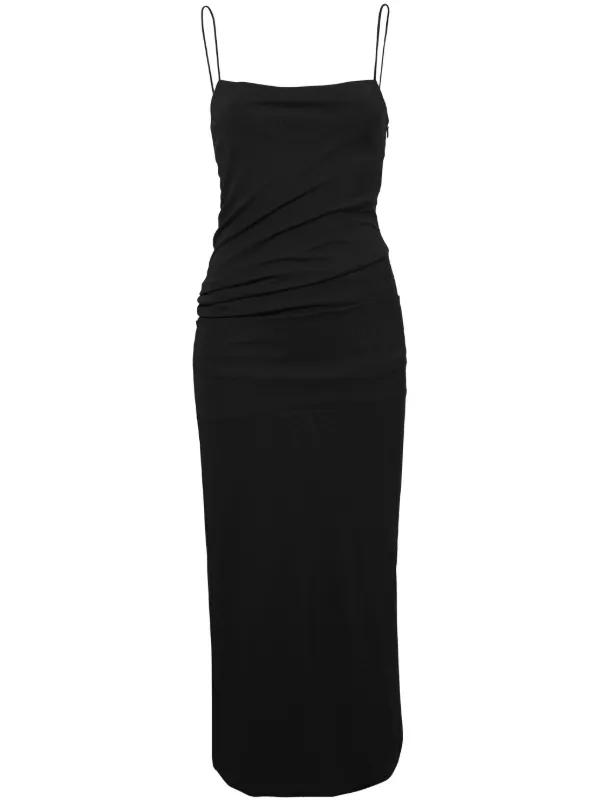Proenza Schouler Blaire Ruched Midi Dress - Black