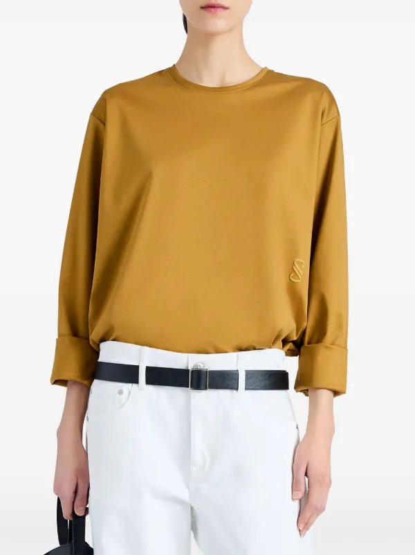 Proenza Schouler Olson Tシャツ Proenza Schouler Olson T-Shirt in Eco Cotton Jersey - Black