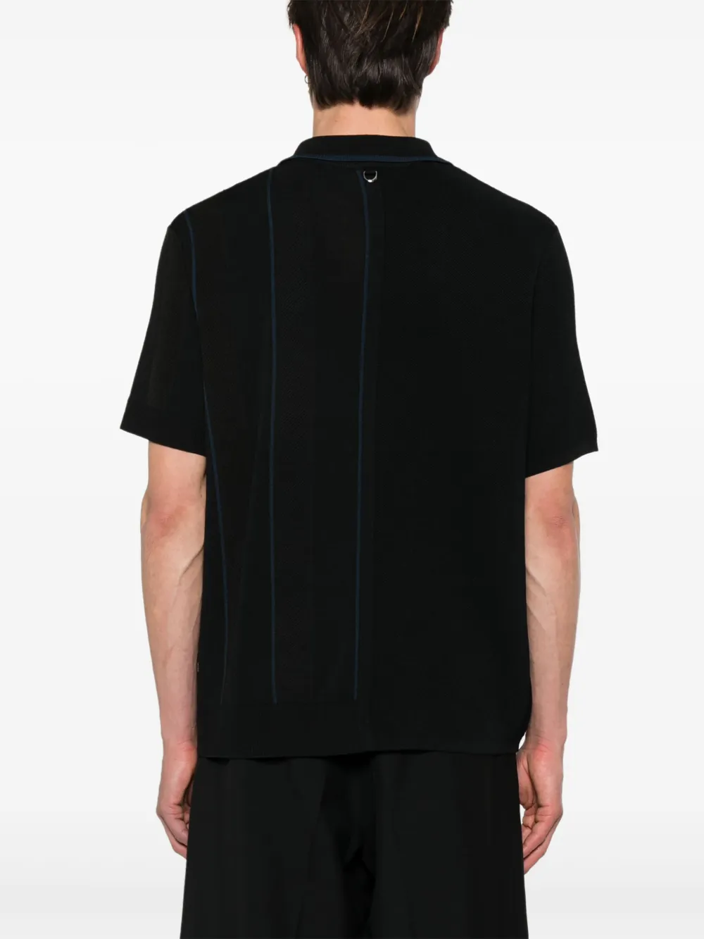 Shop Jacquemus Le Polo Juego Knit Polo In Black